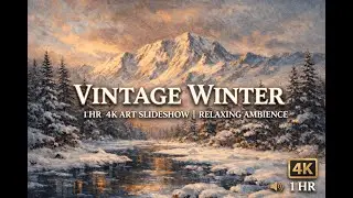 4K Winter TV Art | Vintage Landscape Paintings | 1HR Screensaver Background