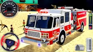 Coast Guard Beach Rescue Team - Emergency Fire Truck, Motorbike Driving - Android GamePlay #6