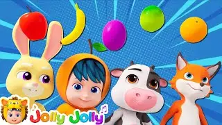 Fruits Finger Family🍌🍇 | Learn Fruits Songs | Jolly Jolly - Learn and Play - Nursery Rhymes