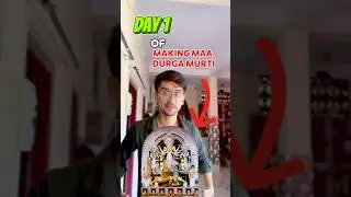 Day 1 OF MAKING MAA DURGA MURTI 😍#shorts #clay #minivlog #dailyvlog #viral #youtubeshorts