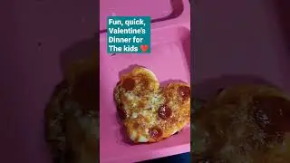 Quick Valentine's dinner for the littles #shorts #valentinesday #toddlerlife #dinner #love #pizza