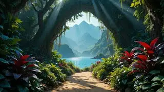 Tropical Lake Smooth Jazz Live &ndash; Airy Lounge Through Forest Gate