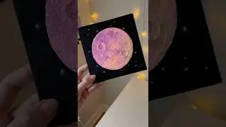 Beginner canvas craft using tissue🧻🌛 #artidea #canvasidea