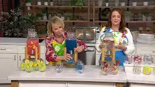 Temp-tations Special Edition Drink Dispenser and 4-pc Glass Set on QVC