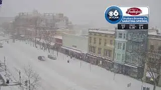 Sunday snowstorm moves into New York