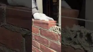 techniques and intelligent stable construction workers are organizing bricks  #shorts