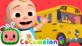 Wheels on the Bus To School | CoComelon Nursery Rhymes | Vehicles For Kids | Toddler Learning Songs