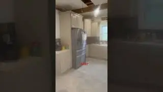 Balanced Beige   Cabinets Refinished