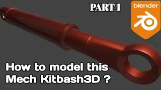 How to model this mechanical kitbash 3D in Blender Part1 | Hard surface modeling tutorial