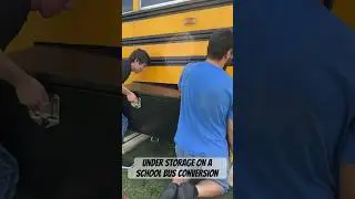Check out how we put understorage on our school bus conversion without any welding! #skoolie