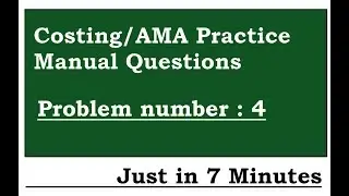 Costing/AMA Practice manual chapter 1 problem 4 ( Quality Non conformance cost)