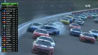 Kyle Larson Denny Hamlin Crash  - Iowa Nascar 2024