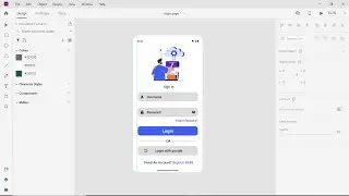 تصميم صفحة تسجيل دخول - ادوبي اكس دي Adobe XD