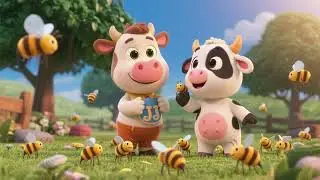JJ and Baby Cow Count the Buzzing Bees | Fun Counting Song for Kids | Nursery Rhymes