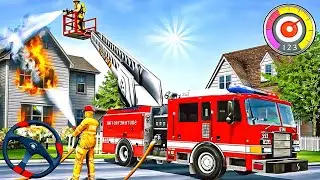 Fire Truck City Rescue Simulator - 911 US Emergency Fire Truck Driving 3D - Android Gameplay 
