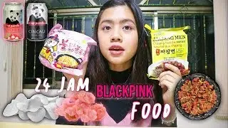 24 Jam Makan Warna BLACKPINK Doang!!