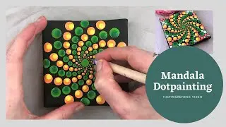 Kleine Leinwand im SPIRALMUSTER bedottet (für Anfänger)