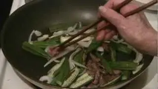 Okra With Beef Stir Fry: &nbsp;Traditional Chinese Recipe