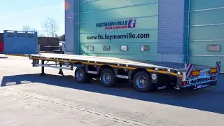 MAX Trailer - MAX210 flatbed trailer with hydraulically steered axles & telescopic loading platform
