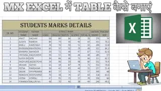 MS excel main bani hui Kisi Bhi table per border Kaise Banaian | HOW TO MAKE TABLE IN MS EXCEL.