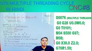 g76 threading cycle explained|| #g76#cncturning||#RAJESHZONE||#cnc||#cncprogram#fanuc