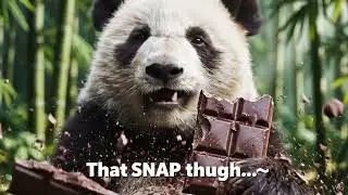 Panda Chocolate Snap ASMR #relaxing #panda