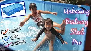 Unboxing BESTWAY STEEL PRO | Swimming Time | Happy Kids