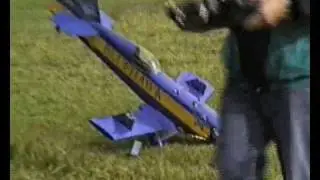 Rc plane Goldberg Ultimate accident ripping wing off.