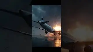 ✈️💥 Plane Crashes While Landing 😱 #accident #movie #airplane #crush #fire #airport