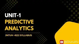 Predictive Analytics Unit 1 in telugu | complete unit 1 | PA data science | jnuth r22 syllabus