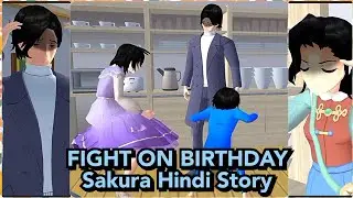 Fight On Birthday 🎈🎂: Sakura School Simulator Short Funny Movie In Hindi || Sakura Short Movies || 🎉