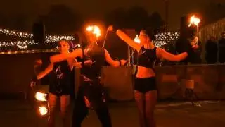 Fire partner poi trio by Dreamdancers