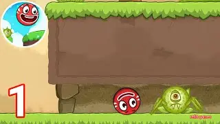 Roller Ball 5 : Ball Bounce - Gameplay Walkthrough Level 1 - 10 Red Ball Vs Green Spider iOS/Android