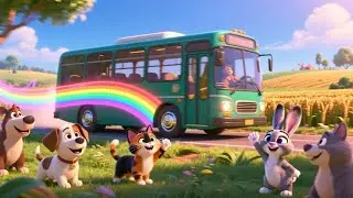 Learn With The Rainbow Bus Song for Kids | Colors, Numbers & Learning Song, Nursery Rhymes