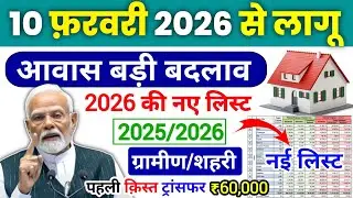 पीएम आवास योजना। 16 जनवरी 2026 की घोषणा । 2026 की नई लिस्ट लाभार्थियों के लिए बड़ी खुशखबरी ।