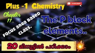 Plus1 chemistry chapter 11 focus area based class... The P block elements