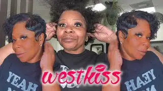UNDER $100! Sassy Curly Pixie Wig Review+Easy Install | West Kiss Hair