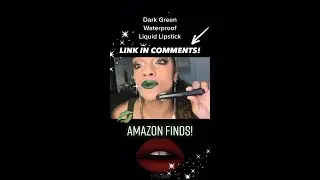 AMAZON FINDS With LINKS! 💚 Dark Green Liquid Lipstick! #Shorts