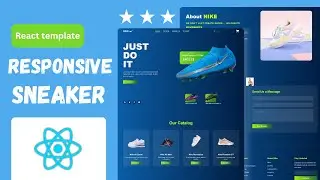 Responsive Sneaker Website Design using React JS | Modern Shoe Store UI | Source Code