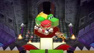 Mario & Luigi Paper Jam but the Bowsers burn our papercrafts