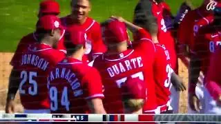 Reds' Matt McClain hits walk off game winning home run vs. Guardians in Cactus League