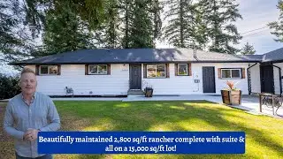 Beautifully maintained 2,800 sq/ft rancher complete with suite & all on a 15,000 sq/ft lot!