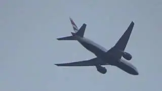 British Airways Boeing 777 236ER G VIIA BA82 descend past Great Hollands from ABV