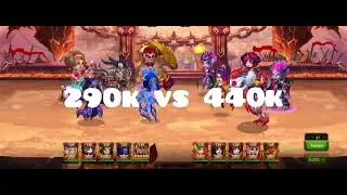 Hero Wars mobile K'arkh vs Iris Undead XeSha Lilith