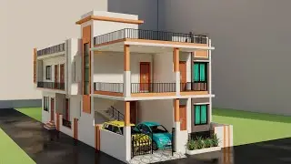30 by 55 Corner Car Parking House Plan,3D House Elevation,New Ghar Ka Naksha,3D House map
