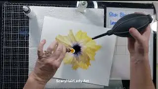 256 Short - Alcohol ink Flower Painting