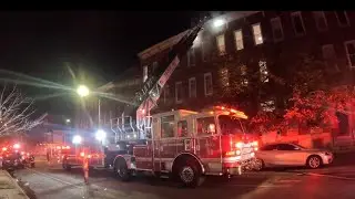 1700 Blk McCullough St row home fire 10-31-25 Baltimore Md