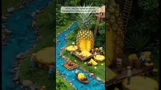 Fruit Salad Under Construction | AI Mini World #miniature #fruit  #funny #creativeshorts
