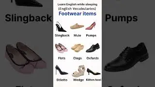 Footwear Items in English 👟 | Shoes Names Vocabulary for Beginners