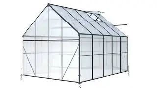 8x10 FT Premium Green Polycarbonate Greenhouse &ndash; Heavy Duty Double Door Walk-In#greenhouse #canda